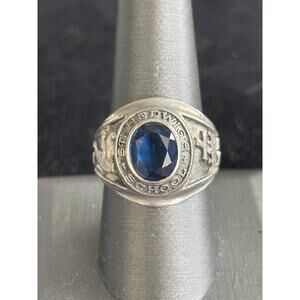 Vtg St Hedwig’s School 1970 Sterling Silver Class Ring Sz 9 925